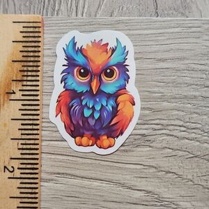 10/$10 Owl Sticker Bird Hoot Owlet Colorful Cartoon
